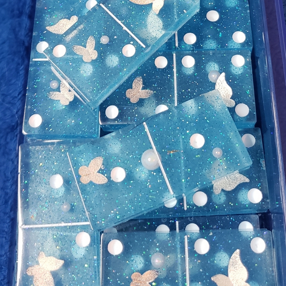 Butterfly Handmade Resin Dominoes